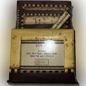 💥NEW Gift Set Live Laugh Love Mini Note Book Address Book Memo Pad 2 Pencils